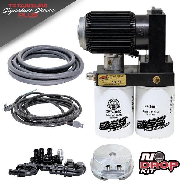 FASS Diesel Fuel Systems FASS No-Drop Titanium Signature Series PLUS 140G Fuel System for Ford 2017-2022 Powerstroke 6.7L PN# NDTSPF18180F140G