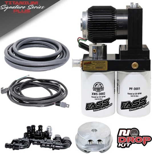 FASS Diesel Fuel Systems FASS No-Drop Titanium Signature Series PLUS 165G Fuel System for GMC/Chevrolet 2001–2010 Duramax 6.6L PN# NDTSPC10165G