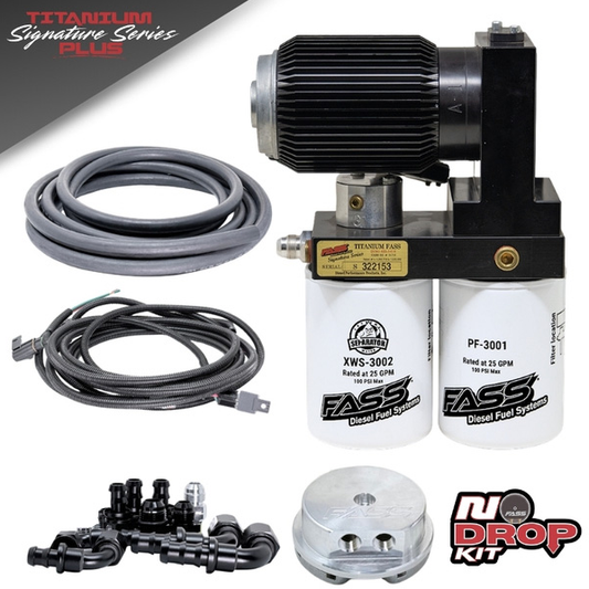 FASS Diesel Fuel Systems FASS No-Drop Titanium Signature Series PLUS 140G Fuel System for Ford 2017-2022 Powerstroke 6.7L PN# NDTSPF18180F140G