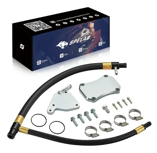 EGR Valve Cooler Delete Kit Black Off Plate for 2011-2016 LML 6.6L Duramax GMC Chevy 2500HD 3500HD