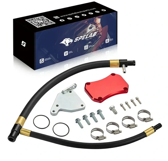 EGR Valve Cooler Delete Kit Black Off Plate for 2011-2016 LML 6.6L Duramax GMC Chevy 2500HD 3500HD