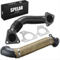 3'' Downpipe + up pipe For 2004.5-2010 LLY LBZ LMM 6.6L Duramax Diesel