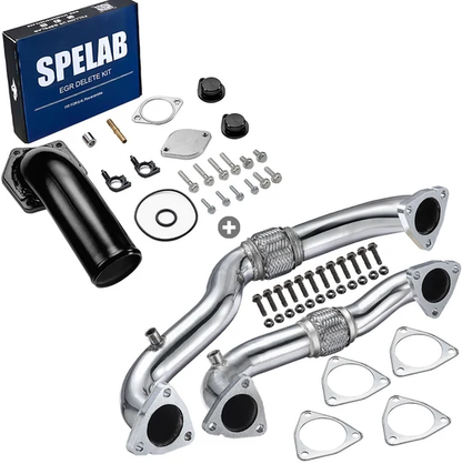 EGR Delete Kit + up pipes For 2008-2010 Ford 6.4L Powerstroke