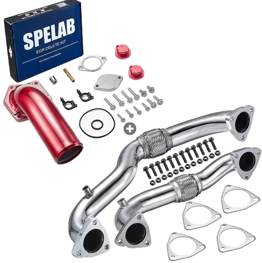 EGR Delete Kit + up pipes For 2008-2010 Ford 6.4L Powerstroke