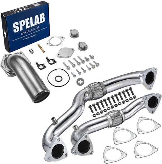 EGR Delete Kit + up pipes For 2008-2010 Ford 6.4L Powerstroke